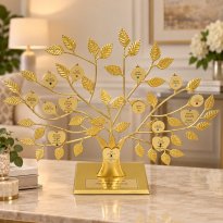 Gold Personalized Family Tree Stand 50th Anniversary Gift